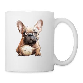 Cute Frenchie puppy French Bulldog dogs - Mug - white - Right