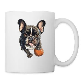 Cute French Bulldog dog holder T for Frenchie fans - Mug - white - Right