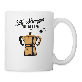 Plus c’est fort, mieux c’est la machine Moka - Mug blanc - blanc - Droite