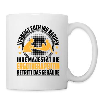 L’ergothérapeute entre dans un bâtiment Ergothérapie - Mug blanc - blanc - Droite