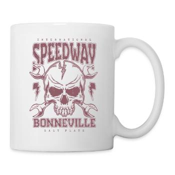 Bonneville Salt Flats Voiture de course rétro vintage - Mug blanc - blanc - Droite