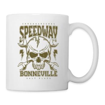 Bonneville Salt Flats Voiture de course rétro vintage - Mug blanc - blanc - Droite