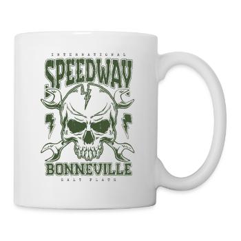 Bonneville Salt Flats Voiture de course rétro vintage - Mug blanc - blanc - Droite