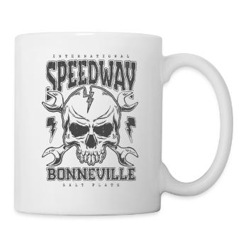 Bonneville Salt Flats Voiture de course rétro vintage - Mug blanc - blanc - Droite