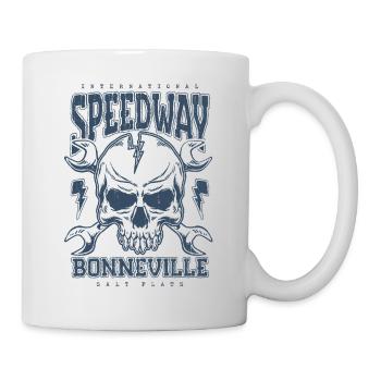 Bonneville Salt Flats Voiture de course rétro vintage - Mug blanc - blanc - Droite