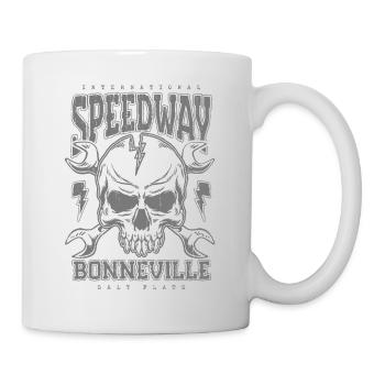 Bonneville Salt Flats Voiture de course rétro vintage - Mug blanc - blanc - Droite