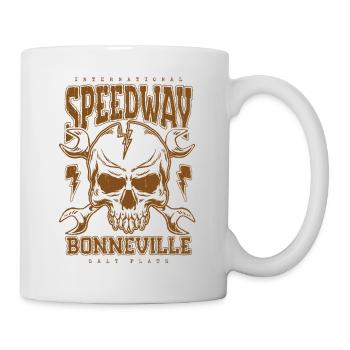 Bonneville Salt Flats Voiture de course rétro vintage - Mug blanc - blanc - Droite