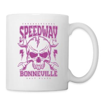 Bonneville Salt Flats Voiture de course rétro vintage - Mug blanc - blanc - Droite