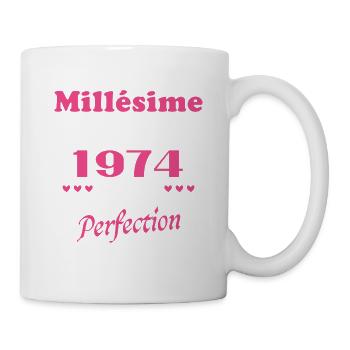 Vintage Woman 1974 Gift Anniversary Humor - Mug - white - Right