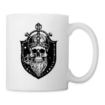 Viking Sailor Anchor Boat Skull Valhalla - Mug - white - Right