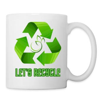 Let's Recycle Planet ecology - Mug - white - Right