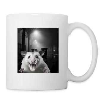 Lets eat Trash and get hit by a Car Opossum Possum - Mug - white - Right