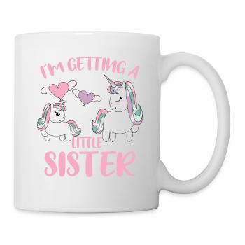 Baby Reveal In Getting A Little Sister Unicorn - Mug - white - Right
