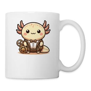 Kawaii Steampunk Axolotl Fantasy Axolotl Lover - Mug - white - Right