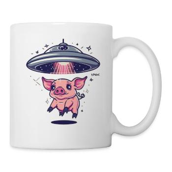 Alien Abduction of a Pig, Pigs - Mug - white - Right
