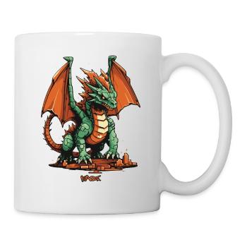 Spielzeug Drache - Tasse - Weiß - Rechts