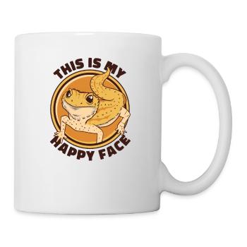 Das ist mein glückliches Gesicht Pogona Eidechse Haustierbesitzer - Tasse - Weiß - Rechts