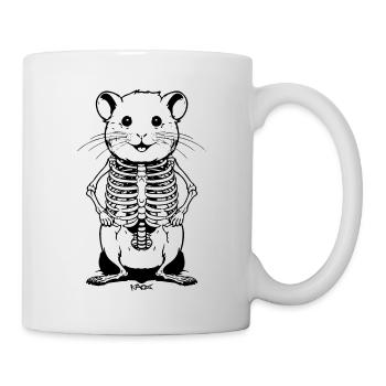 Hamster squelette mignon - Mug blanc - blanc - Droite