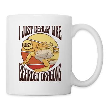 Wirklich wie Bartagamen Pogona Eidechse Haustier - Tasse - Weiß - Rechts
