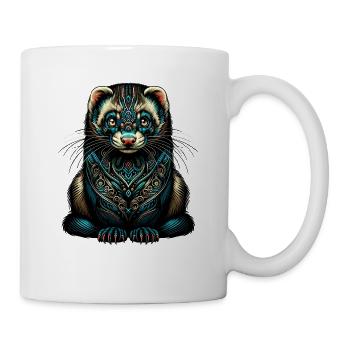 Mandala Art Weasels Ferret Weasel Lover - Mug - white - Right
