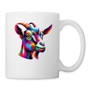Colorful Pop Art Goats Farm Animal Goat Lover - Mug - white - Right