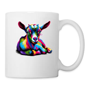 Colorful Pop Art Goats Farm Animal Goat Lover - Mug - white - Right