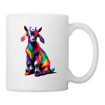 Colorful Pop Art Goats Farm Animal Goat Lover - Mug - white - Right