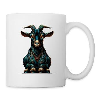 Mandala Kunst Ziegen Bauernhof Tier Ziege Liebhaber - Tasse - Weiß - Rechts
