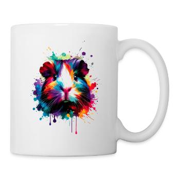 Splash Art coloré cochon d’Inde amant cochons d’Inde - Mug blanc - blanc - Droite