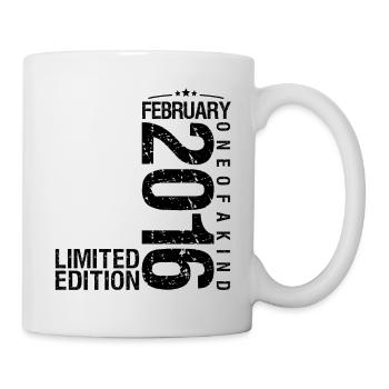 Anniversaire Février 2016 Février né en February - Mug blanc - blanc - Droite