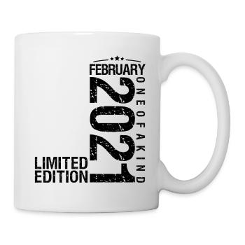 Anniversaire Février 2021 Février né en February - Mug blanc - blanc - Droite