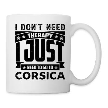 Je n’ai pas besoin de thérapie, j’ai besoin d’aller en Corse - Mug blanc - blanc - Droite