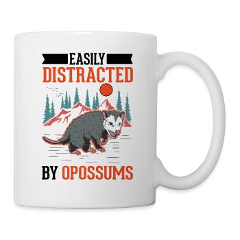 Facilement distrait par les opossums Possum Beutelratte - Mug blanc - blanc - Droite