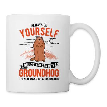 Murmeltier Groundhog Waldmurmeltier - Tasse - Weiß - Rechts