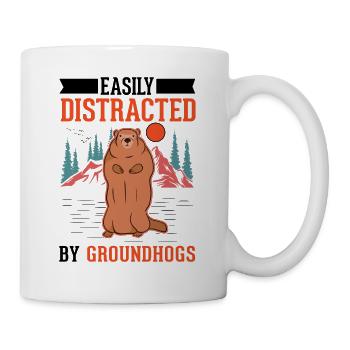 Murmeltier Groundhog Waldmurmeltier - Tasse - Weiß - Rechts