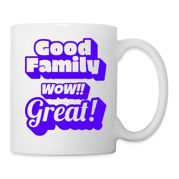 Gold Family wow!! Great! - Mug - white - Right