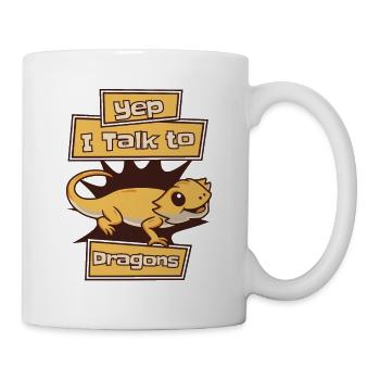 I Talk To Dragons Pogona Pet Lizard Owner Bearded - Mug - white - Right