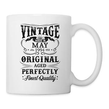 Vintage Made In 1994 Baujahr Mai 1994 Geboren - Tasse - Weiß - Rechts