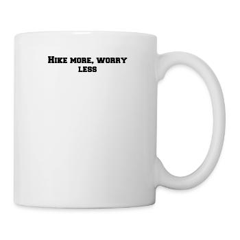 Wandern - Hike more, worry less - Tasse - Weiß - Rechts