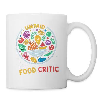 Critique gastronomique non rémunéré 16 - Mug blanc - blanc - Droite