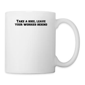 Hiking - Take a hike, leave your worries behind - Mug - white - Right