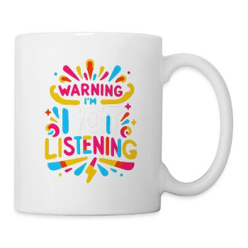 avertissement je n’écoute pas 66 - Mug blanc - blanc - Droite