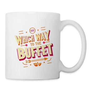 which way to the buffet 48 - Tasse - Weiß - Rechts