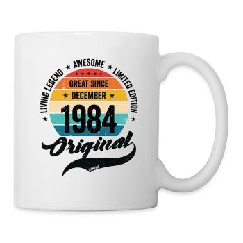 Rétro 40 ans décembre 1984 anniversaire vintage - Mug blanc - blanc - Droite