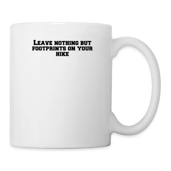 Randonnée - Ne laissez rien d’autre que des empreintes de pas sur votre - Mug blanc - blanc - Droite