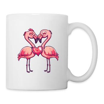 Flamingo Couple Love Couple In Love - Mug - white - Right