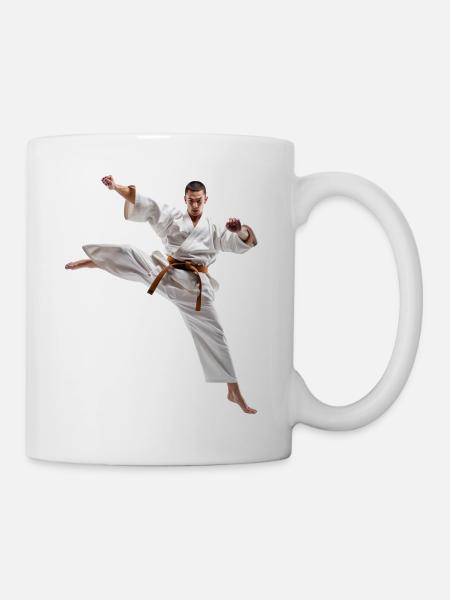 Karate is a demanding martial art - Mug - white
