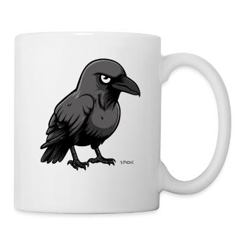 Ein gemeiner Cartoon Rabe - Tasse - Weiß - Rechts