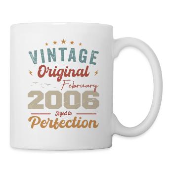 Né en février 2006 millésime 2006 anniversaire - Mug blanc - blanc - Droite