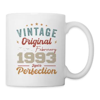 Né en février 1993 millésime 1993 anniversaire - Mug blanc - blanc - Droite
